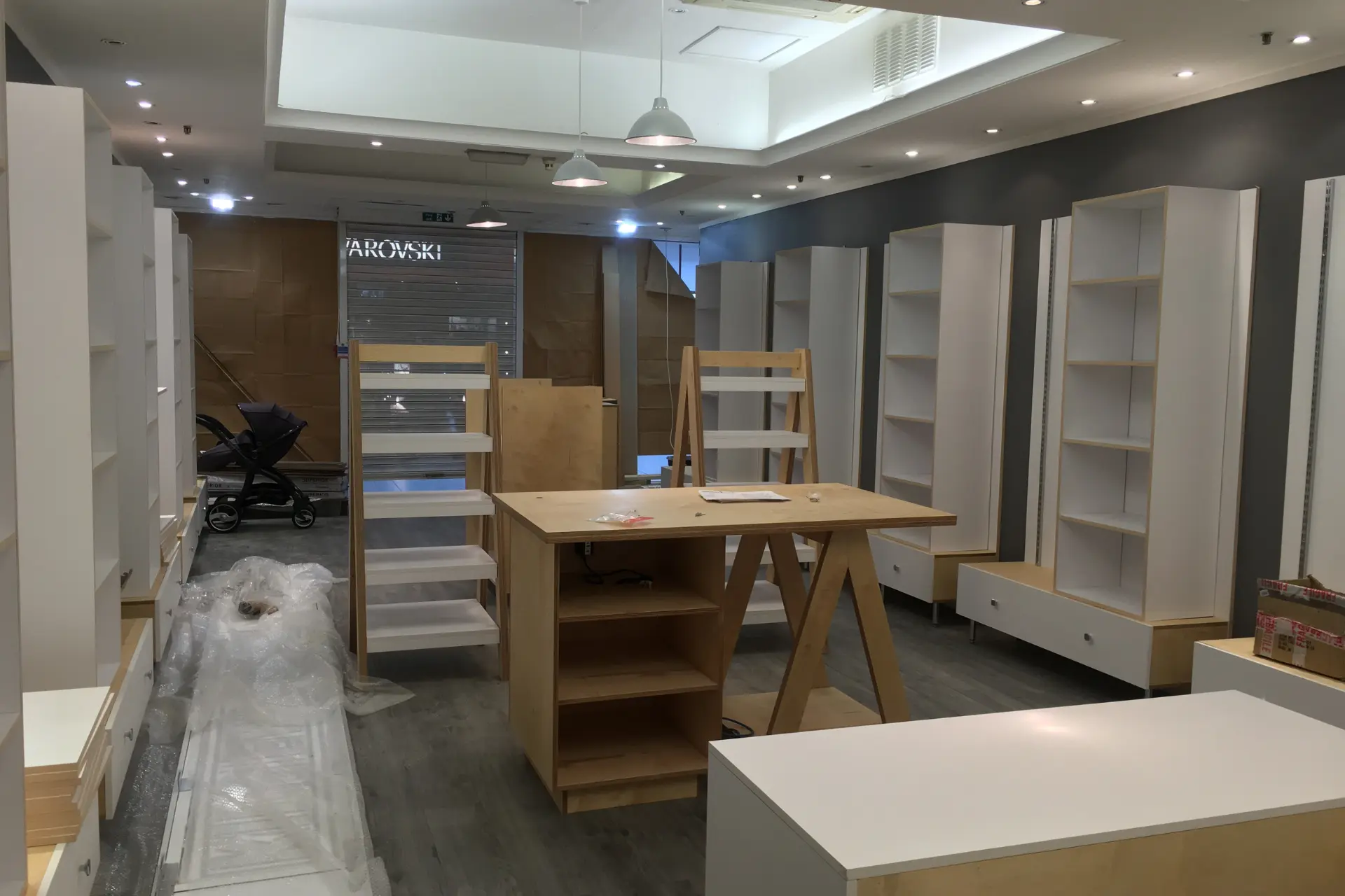 shop fit out showing bespoke joinery