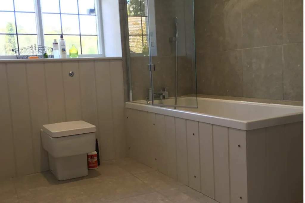 bespoke bathroom joinery wood bath panel